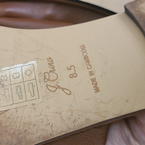 J. Crew Menorca padded twist-knot sandals Leather Brown Sz 8.5 Coastal Grandma - Picture 5 of 6